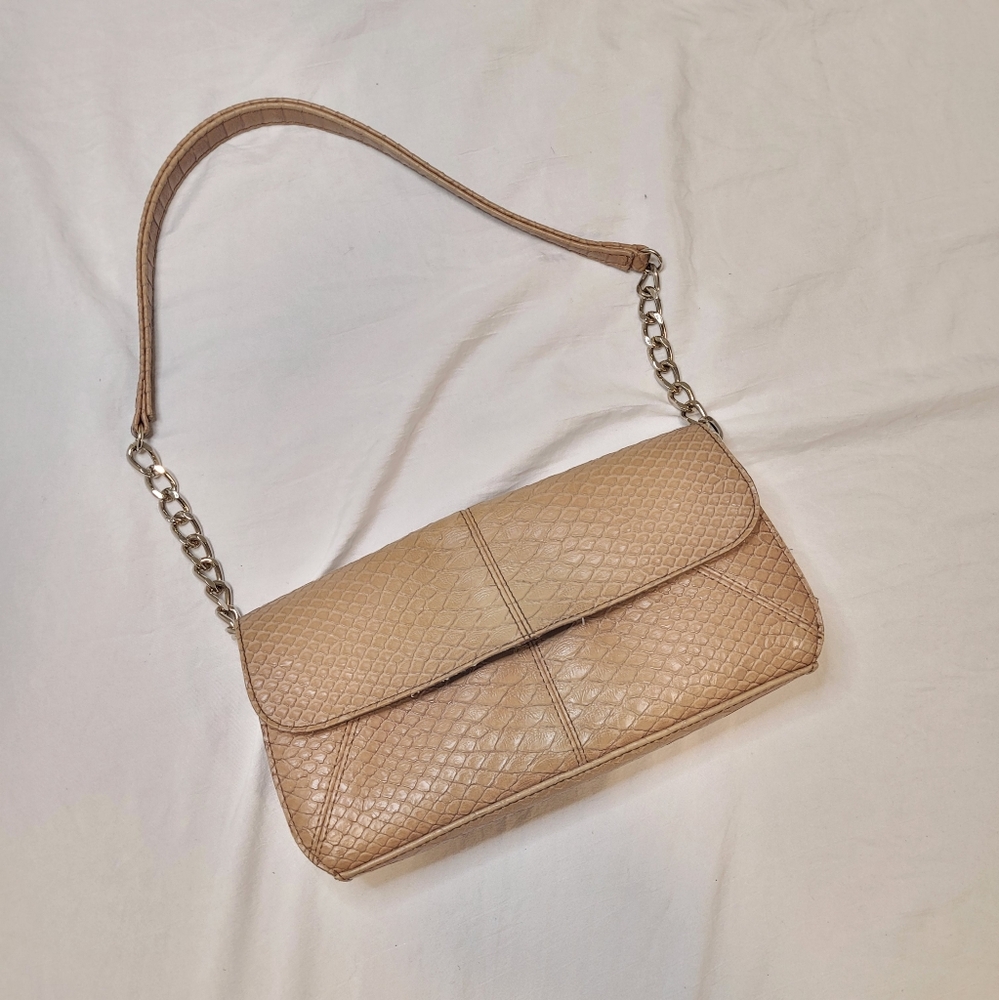 Liz Claiborne Khaki Brown Snakeskin Y2K purse